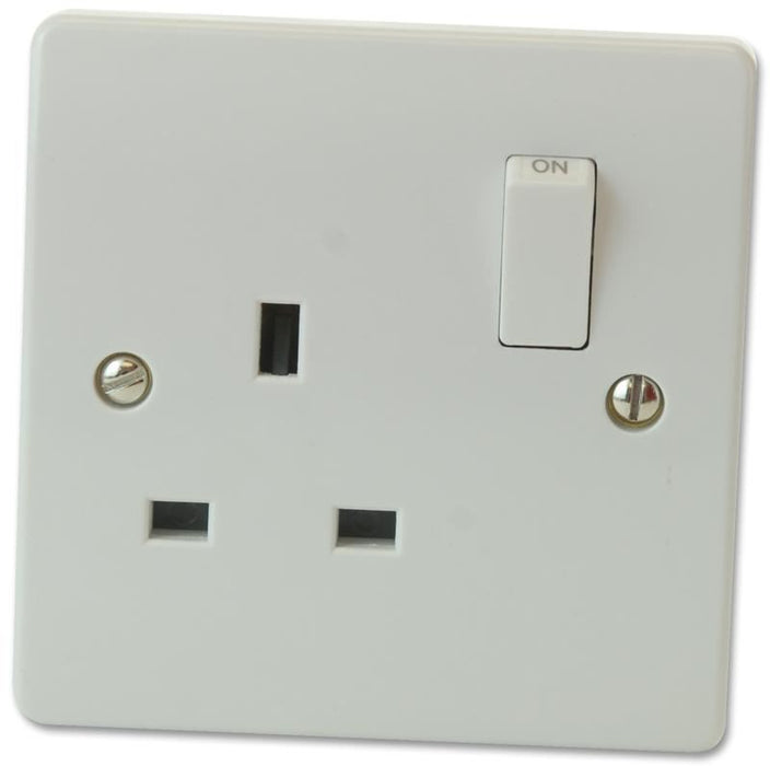 CLICK - 13A 1 Gang Switched Socket, White