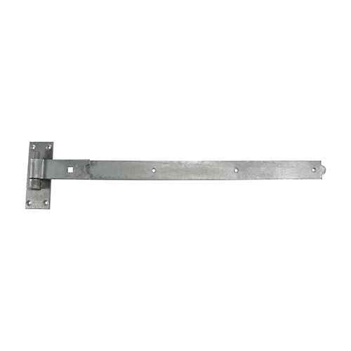 Pair of Straight Band & Hook Hinges On Plates Hot Dipped Galvanised Garage