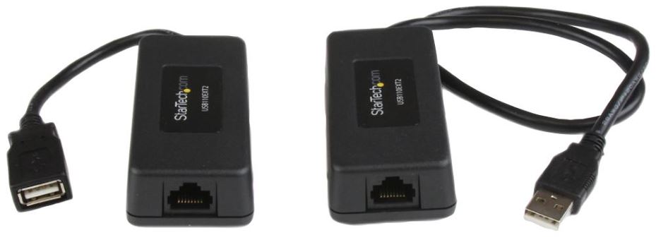 1 Port USB over Cat5 / Cat6 Ethernet Extender, 40m