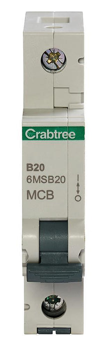 Loadstar Single Pole MCB, B Curve, 6kA