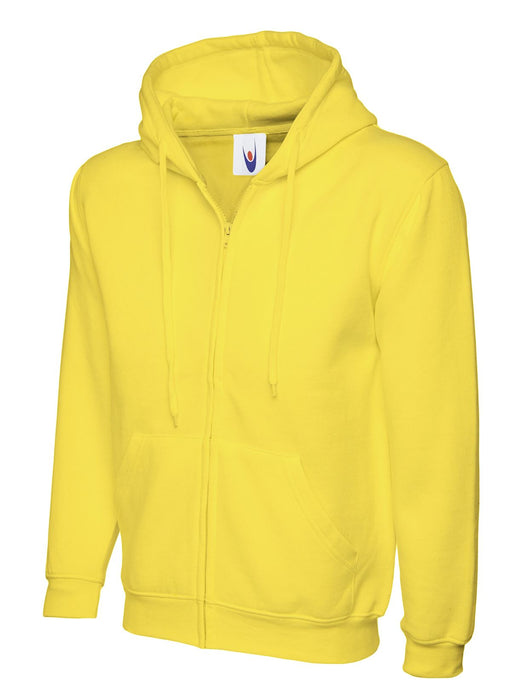 Unisex Adults Classic Full Zip Hooded Sweatshirt/Jumper - 50% Polyester 50% Cotton