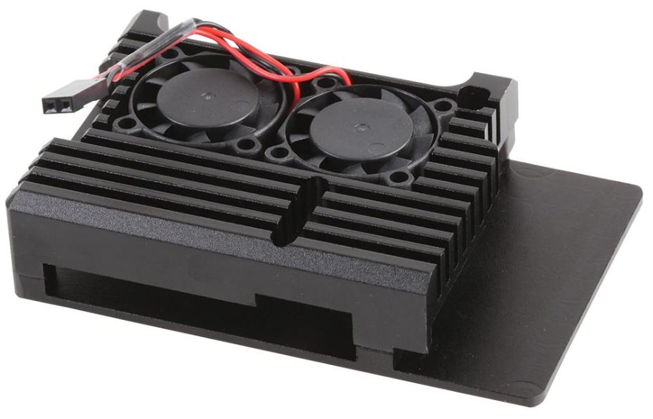 Active Heatsink Case for Raspberry Pi 4, Black