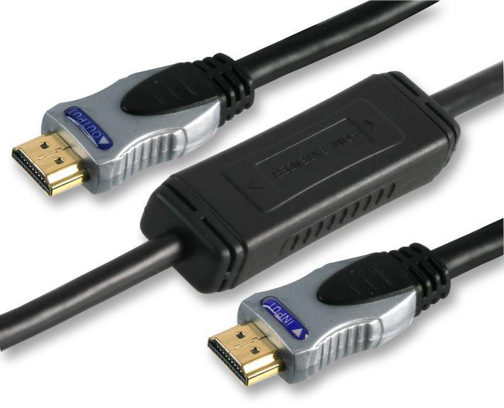 HDMI Lead with Extender, 20m Black