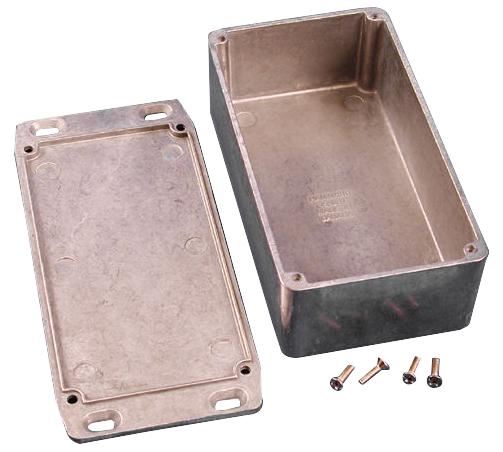 IP54 Die Cast Aluminium Instrument Enclosure with Flanged Lid - 153x82x46mm