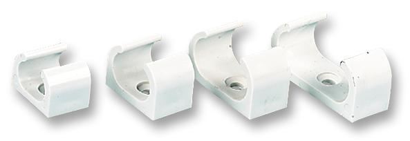 Oval Conduit Fixing Clip 20mm White