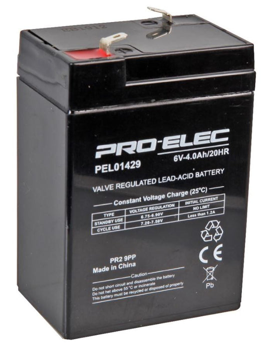 4Ah 6V AGM Lead Acid Battery