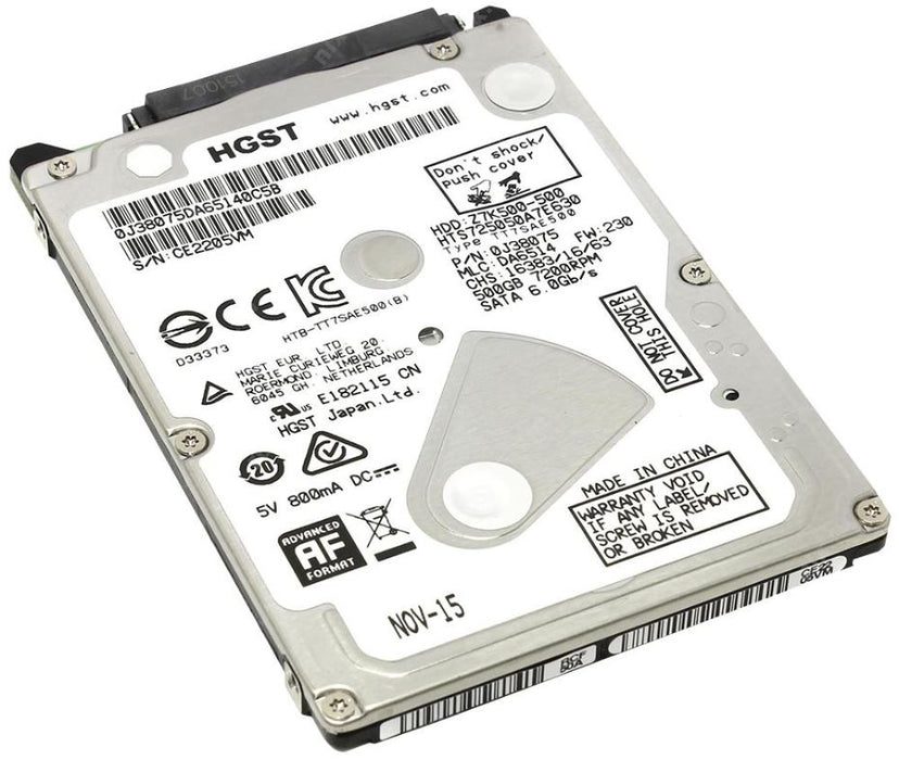 Recertified 2.5" Internal Hard Drive SATA 6GB/s, 500GB