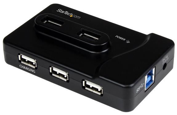 6 Port USB Hub - 2x USB 3.0 4x USB 2.0 - Mains Powered