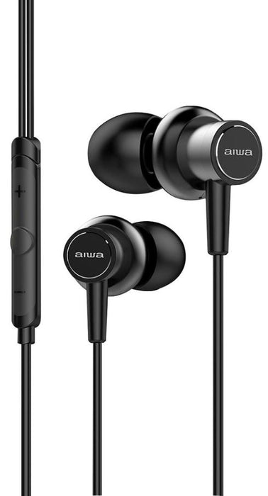 Hi-Res Stereo Earphones with Mic, Black