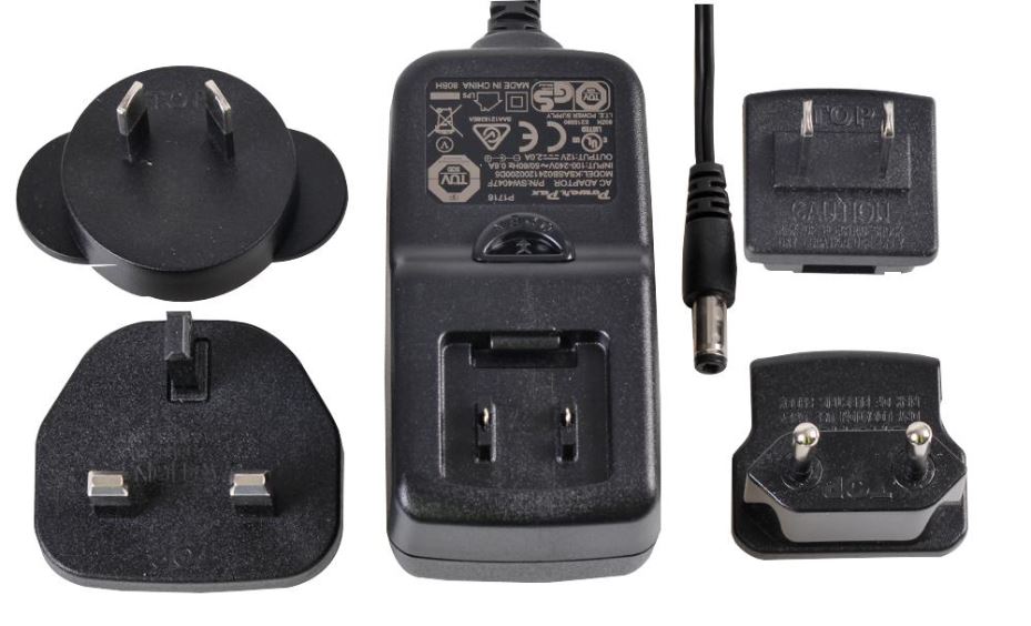 12V, 2A, International Plug In Power Supply, 2.5mm Plug