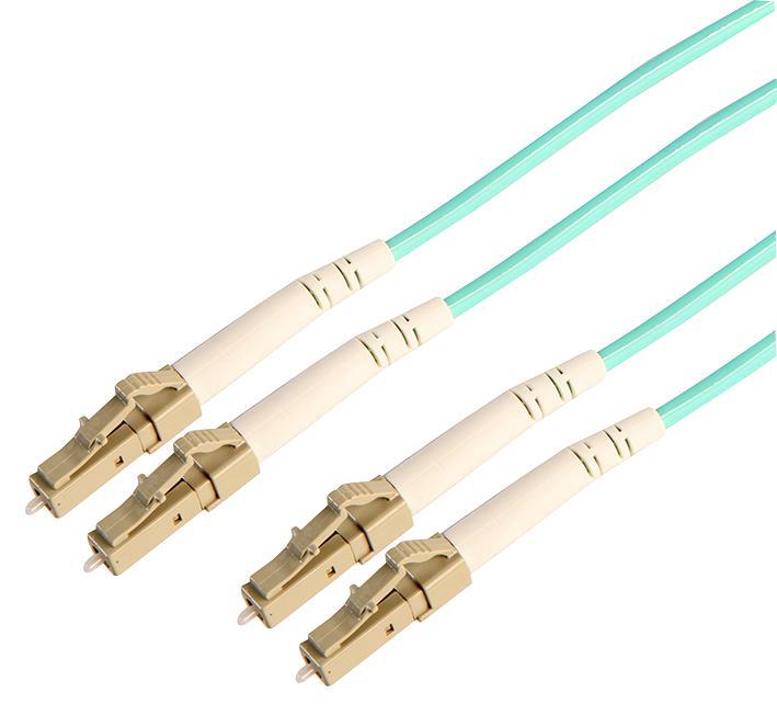 1m Multimode OM4 50/125µm LC-LC Duplex Fibre Optic Patch Lead