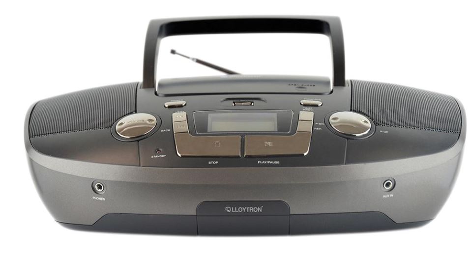 6W Stereo Portable CD Player with FM/USB/AUX/BT