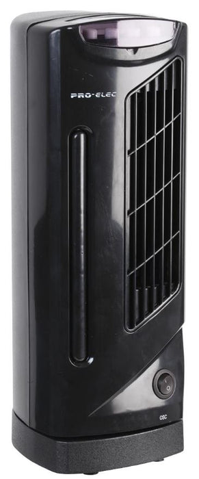 14" Mini Tower Fan with 3 Speeds & Oscillation Function, Black