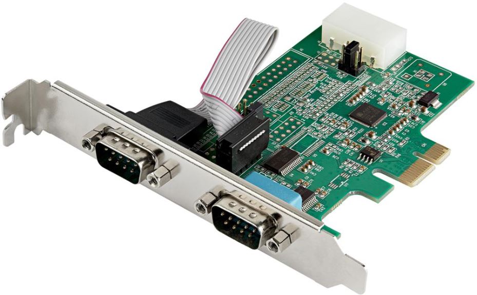 2 Port RS232 Serial PCI-Ex Adaptor Card with 16950 UART, Full Size Bracket