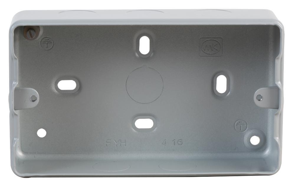 Grid Plus Metalclad 2 Gang Surface Box