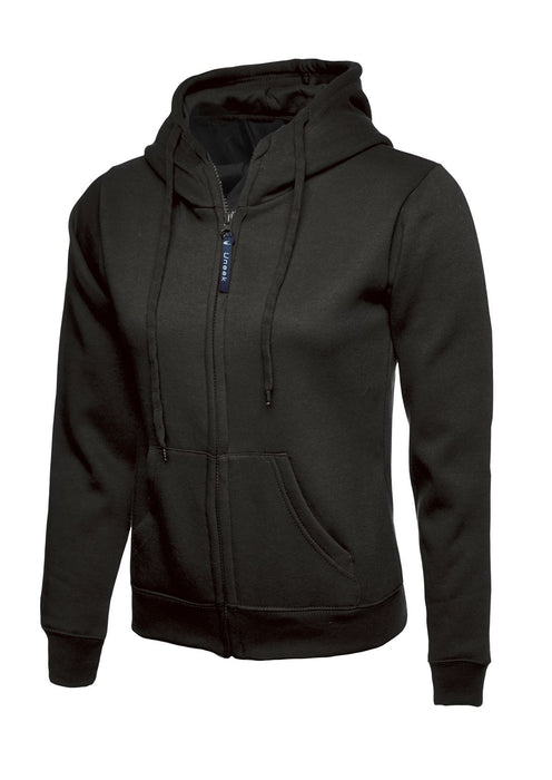 Women's/Ladies Ladies Classic Full Zip Hooded Sweatshirt/Jumper - 50% Polyester 50% Cotton