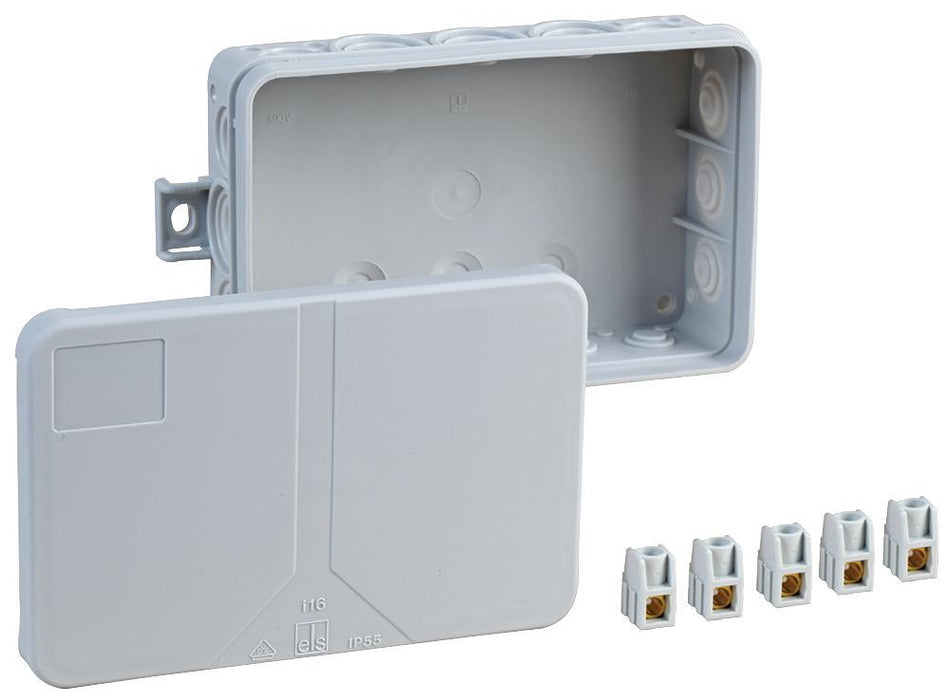 IP55 Grey Junction Box (130x85x37mm)