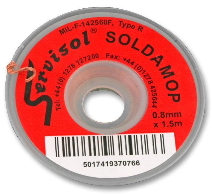 Soldamop Desoldering Braid 0.8mm x 1.5m Red