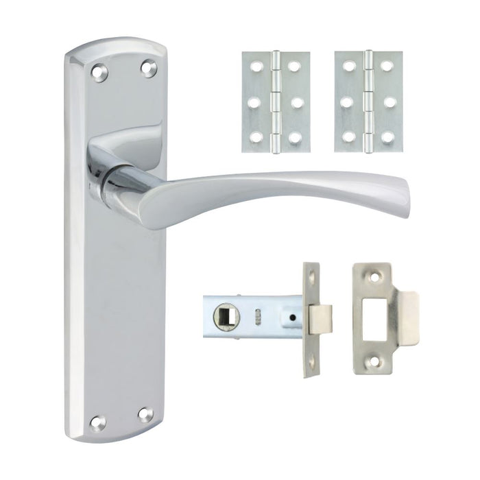 Zeta Latch Door Pack - Polished Chrome (Size Mixed - 1 Each)