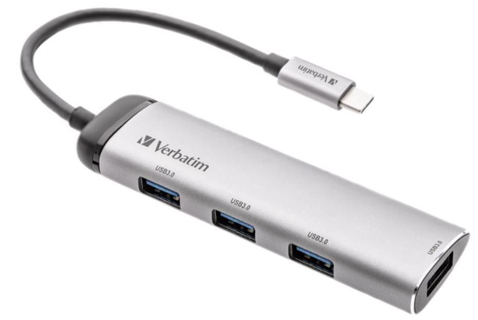 Aluminium USB-C to 4 Port USB 3.2 Gen 1 Hub