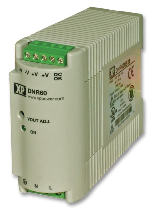 12V, 5A, 60W, DIN Rail Mount AC to DC Power Supply