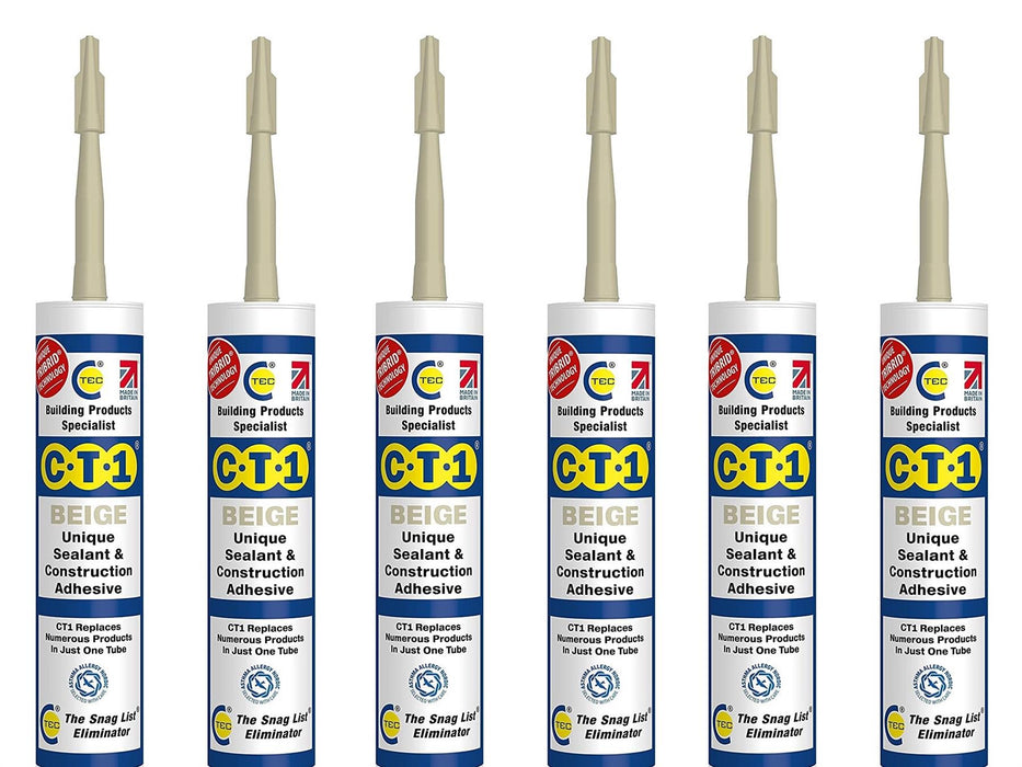 Building Sealant & Adhesive Snag Tube for Virtually Any Material (6 Pack)