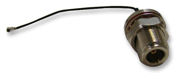 RF Cable Assembly IP67 N-Type Bulkhead Jack to U.FL Jack 50ohm