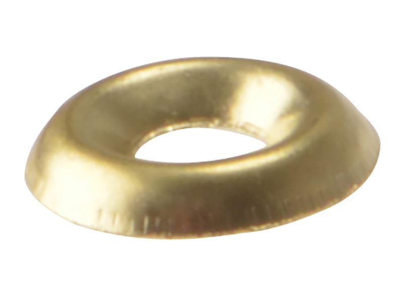 Screw Cup Washers, Polished Brass