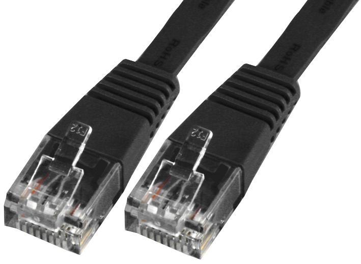 0.5m Blue Flat Cat6 UTP Ethernet Patch Lead