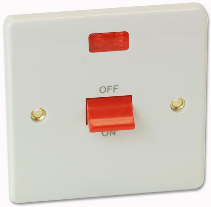 45A 1 Gang Single Cooker Switch with Neon