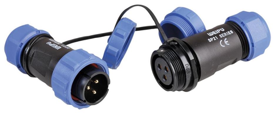 3 Pole Circular Threaded Cable Joining Kit, 250V AC, 30A, 4.5mm - 7mm