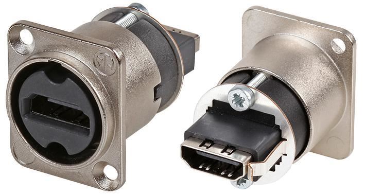 HDMI Socket, D Type Housing, Silver