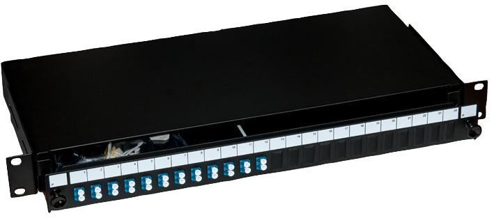 12 Duplex LC Singlemode Sliding Fibre Patch Panel