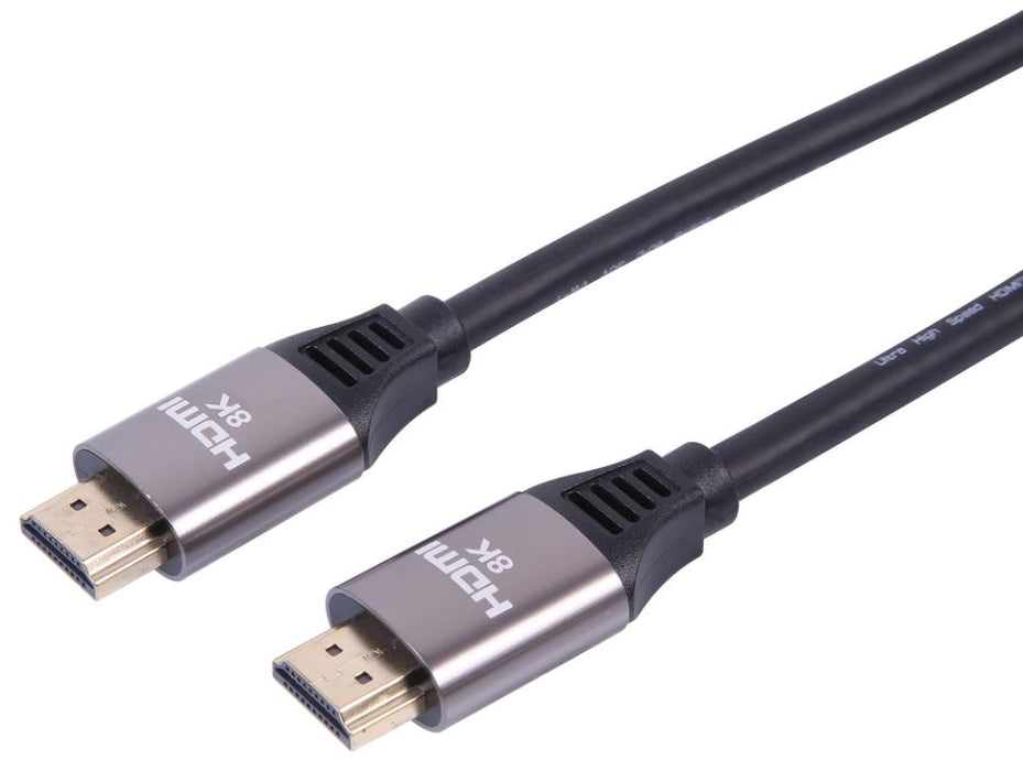 Premium High Speed 8K 60Hz HDMI Lead, Gold Plated, 1m