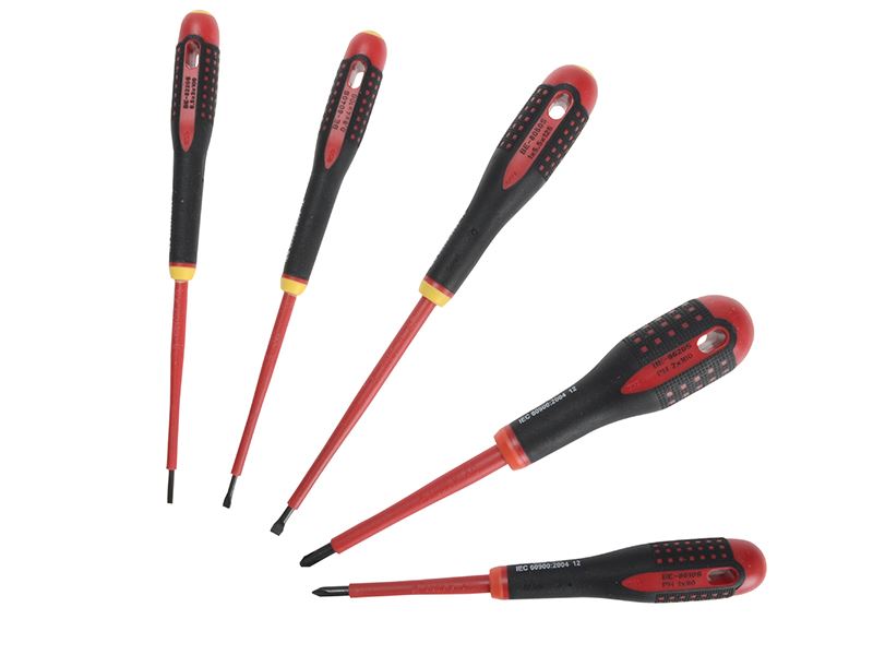 BE-9881S ERGO™ VDE Insulated Screwdriver Set, 5 Piece