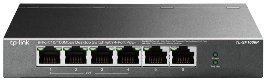 6 Port Fast Ethernet Desktop Switch with PoE+