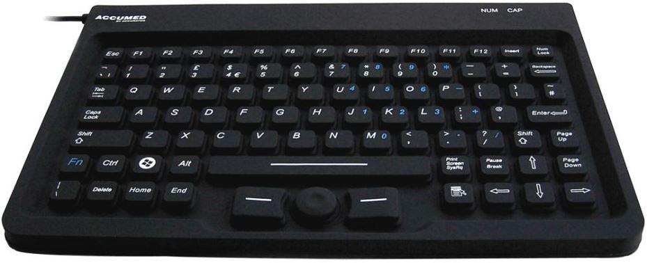 AccuMed IP67 Antibacterial Medical Mini Keyboard with Mousepad