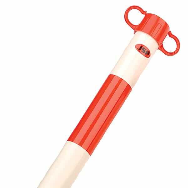 JSP - 0.9m Red / White Post for Plastic Chain System