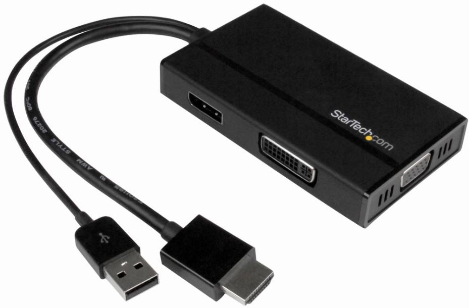 3-in-1 HDMI to DisplayPort, VGA or DVI Travel Adaptor