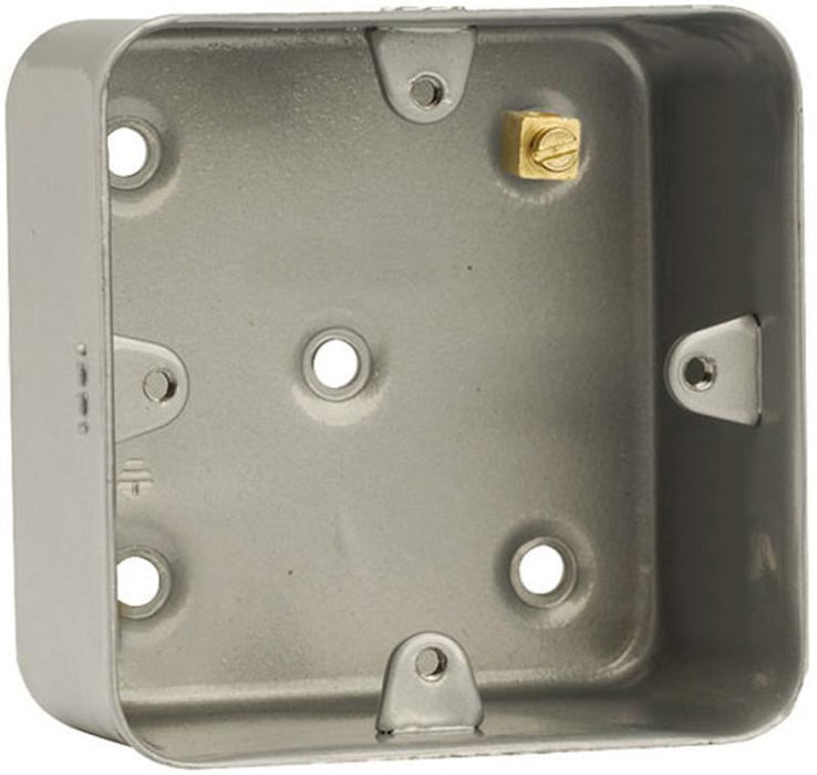 40mm 1 Gang Metalclad Back Box without Knockout