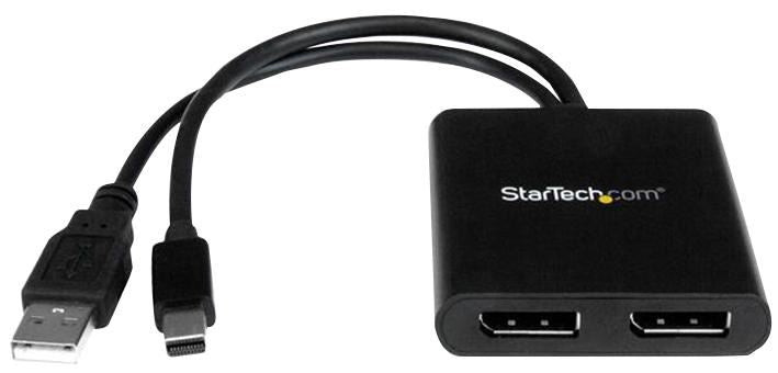 Mini DisplayPort Male to 2-Port DisplayPort Female MST Hub