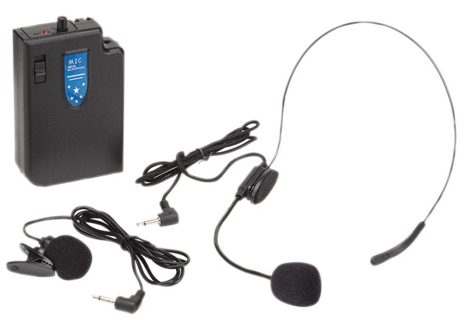 VHF Wireless Kit with Headset & Lavalier Mic