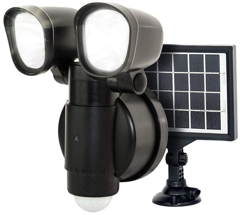 4W Solar LED Twin Security Light with PIR Sensor, 400lm, 5000K, IP44