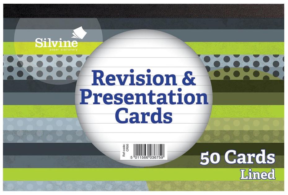 152x102mm Revision and Presentation Flash Cards - Pad of 50