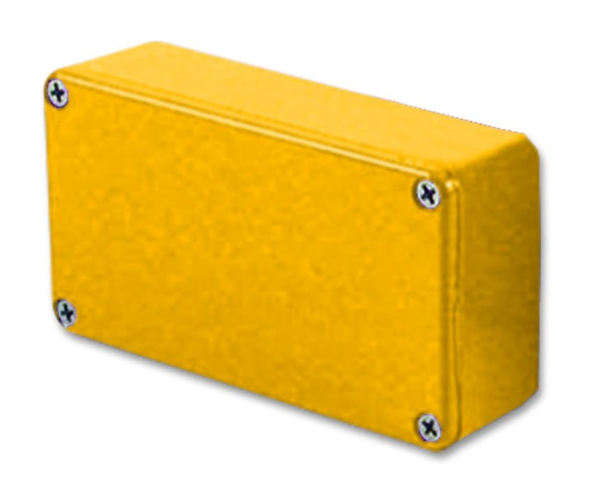 IP54 Yellow Stomp Box Aluminium Instrument Enclosure - 120x94x34mm