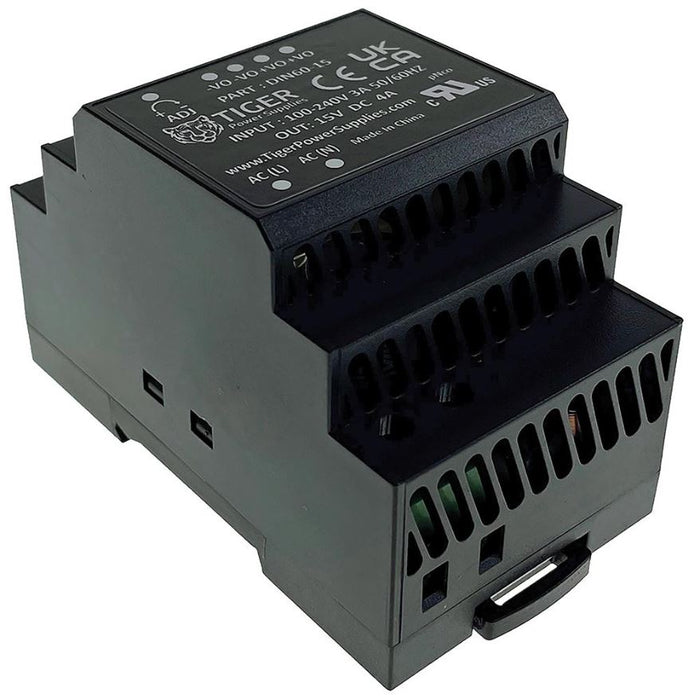 15V, 4A, 60W, AC/DC DIN Rail Power Supply