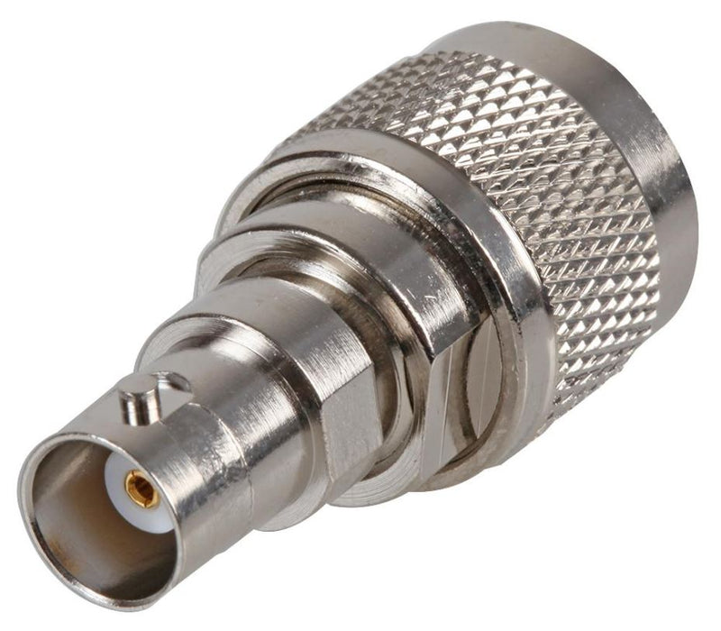 50 Ohm BNC Socket to N Type Plug Adaptor with Gold Plated Contacts