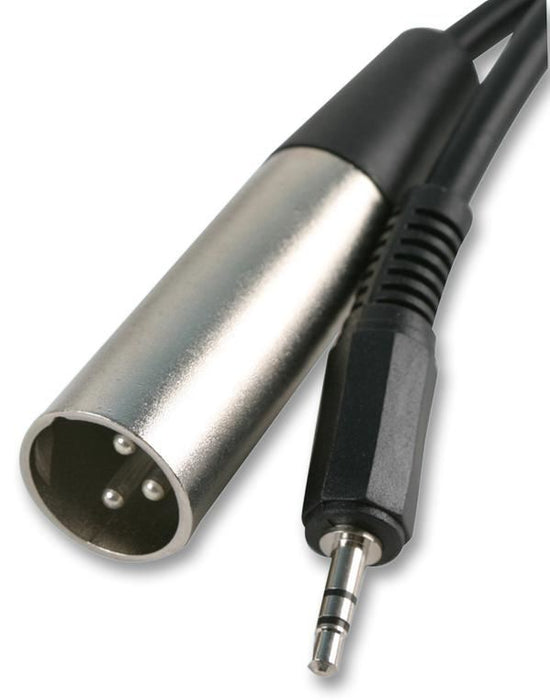 3 Pin XLR Plug to 3.5mm Stereo Jack Plug Lead