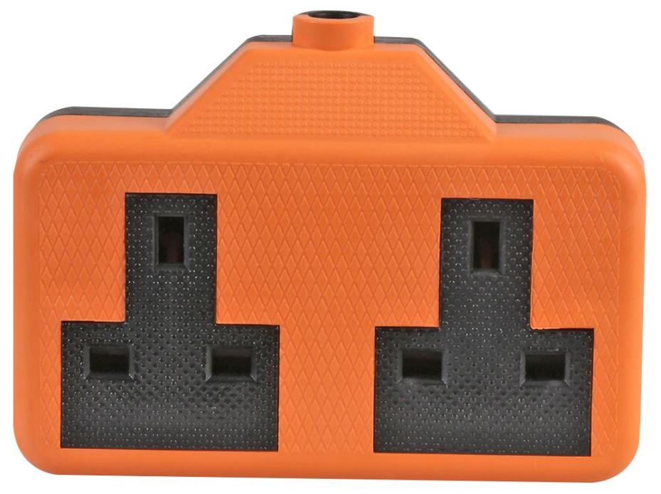 Rubberised 2 Way Extension Socket 13A