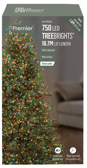 750 LED Christmas Tree Lights with Timer, 18.7m